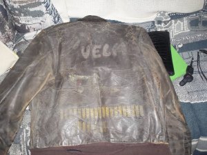 Grandpa's jacket. Velma and the bombs are visible as is a bit of Lady Velma. Indiana Kid is nearly invisible and didn't show up on film.